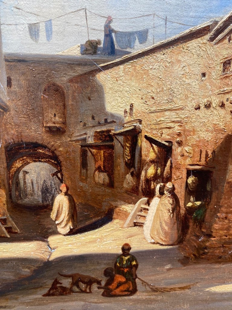 Scene Of Life Around A Mosque In Algeria By  Charles-théodore Frère (1814-1888)-photo-4