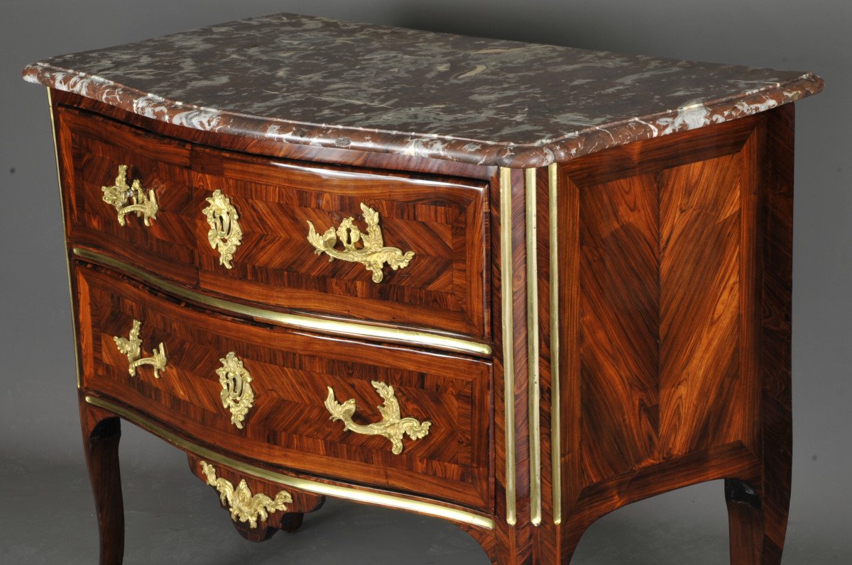 Commode Louis XV Estampillée Louis Delaitre, Bronzes Au C Couronné-photo-4