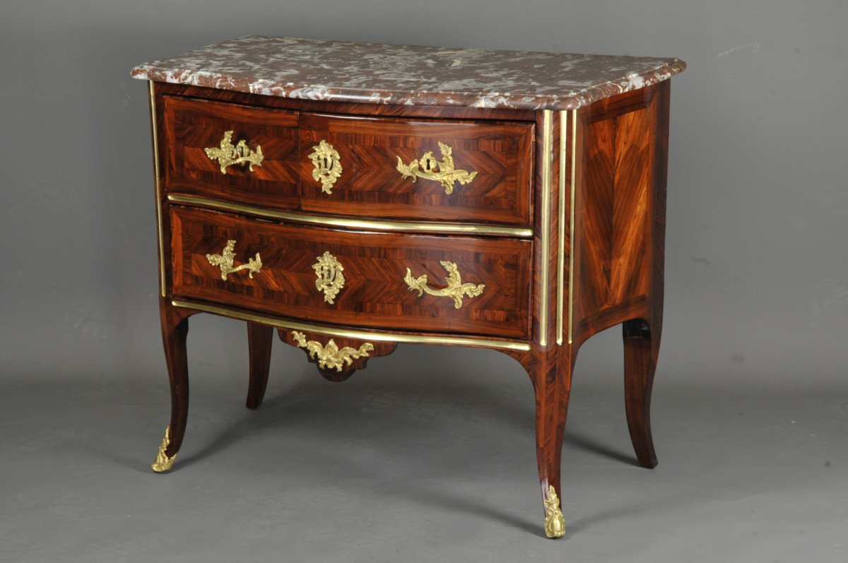 Louis XV Commode Stamped Louis Delaitre, Crowned C Bronzes-photo-8