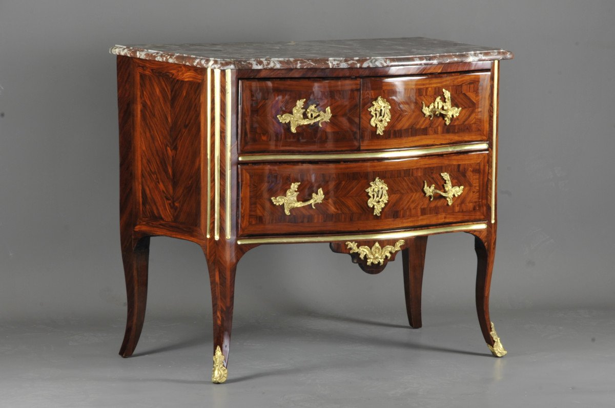 Louis XV Commode Stamped Louis Delaitre, Crowned C Bronzes