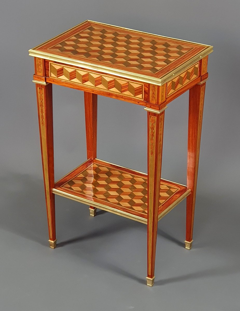 Petite Table à écrire D’époque Louis XVI Estampillée Nicolas Petit -photo-2