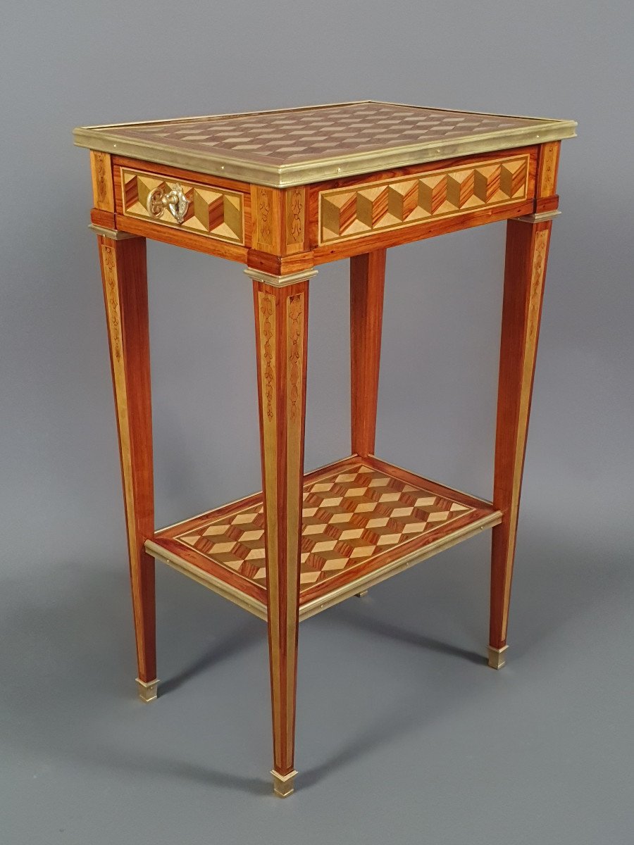 Petite Table à écrire D’époque Louis XVI Estampillée Nicolas Petit -photo-3
