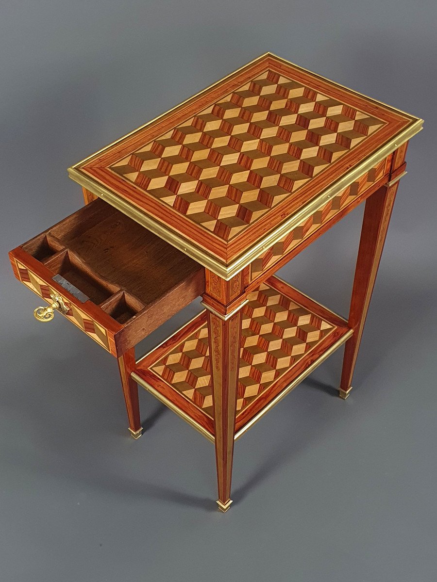 Petite Table à écrire D’époque Louis XVI Estampillée Nicolas Petit -photo-2