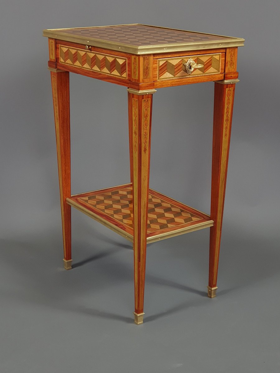 Petite Table à écrire D’époque Louis XVI Estampillée Nicolas Petit -photo-4