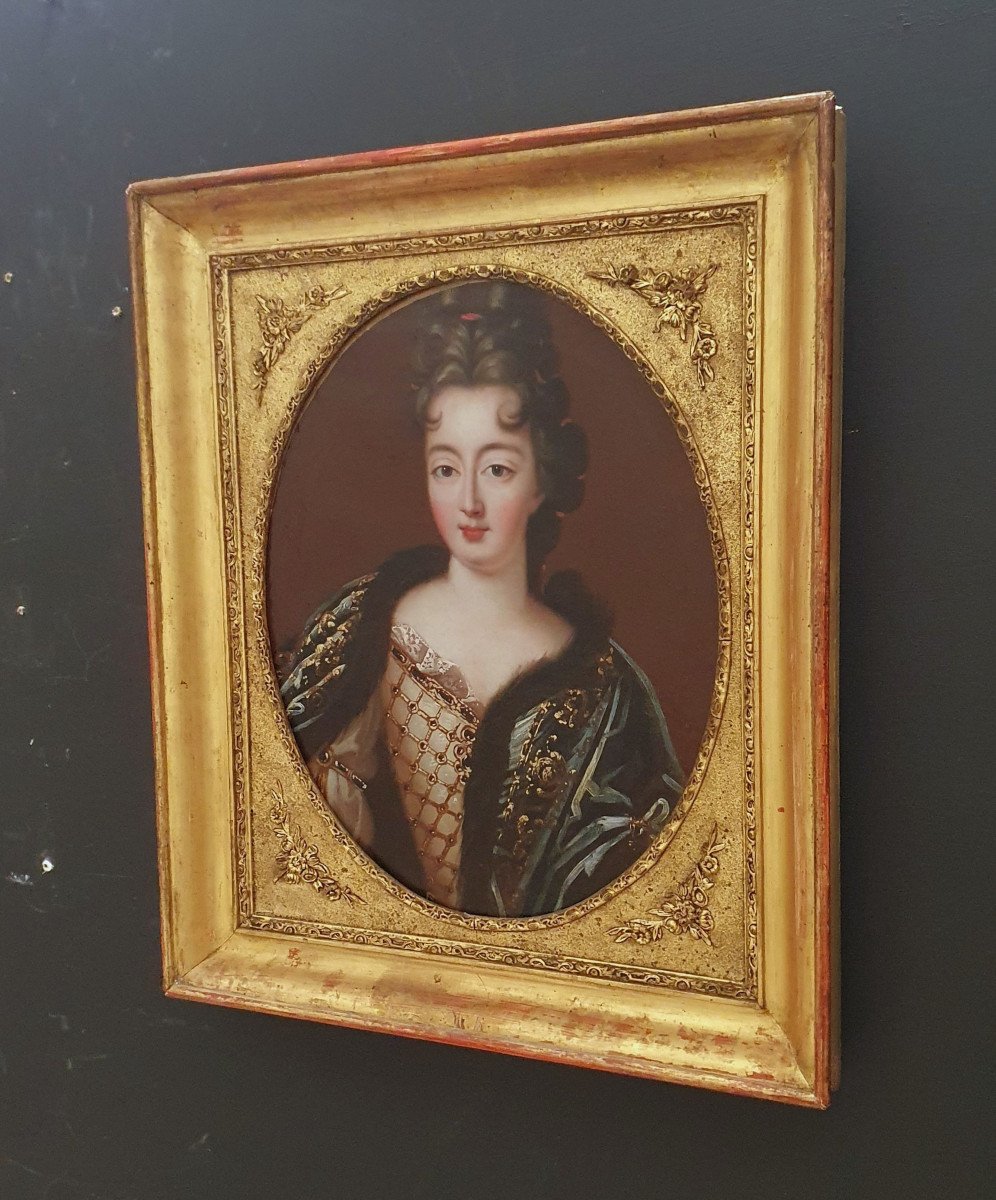 17th Century French School - François De Troy Workshop - Portrait Of Marie-anne De Bourbon-photo-4