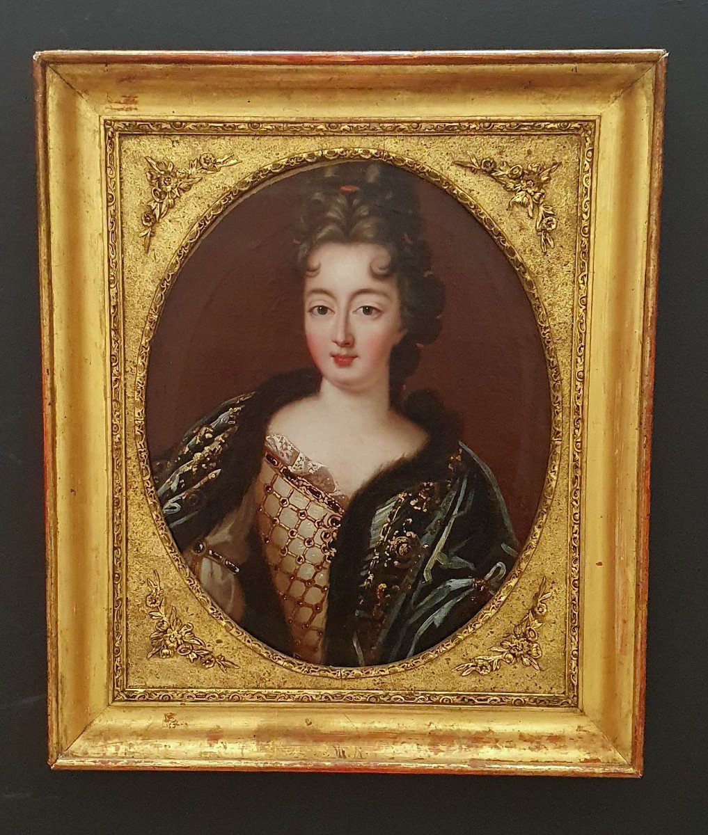 17th Century French School - François De Troy Workshop - Portrait Of Marie-anne De Bourbon-photo-1