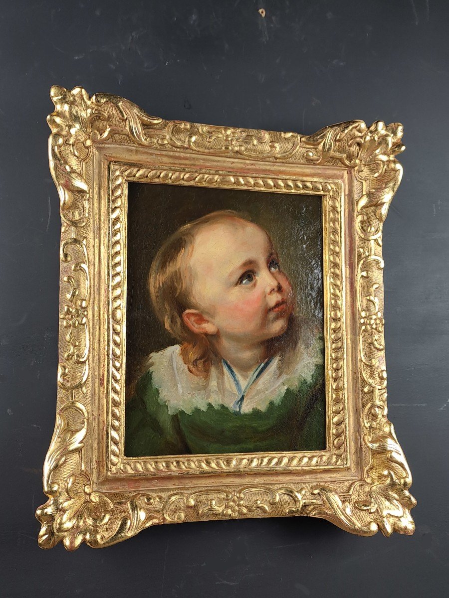 Portrait d'enfant - Ecole Flamande d'Après Van Dyck-photo-4