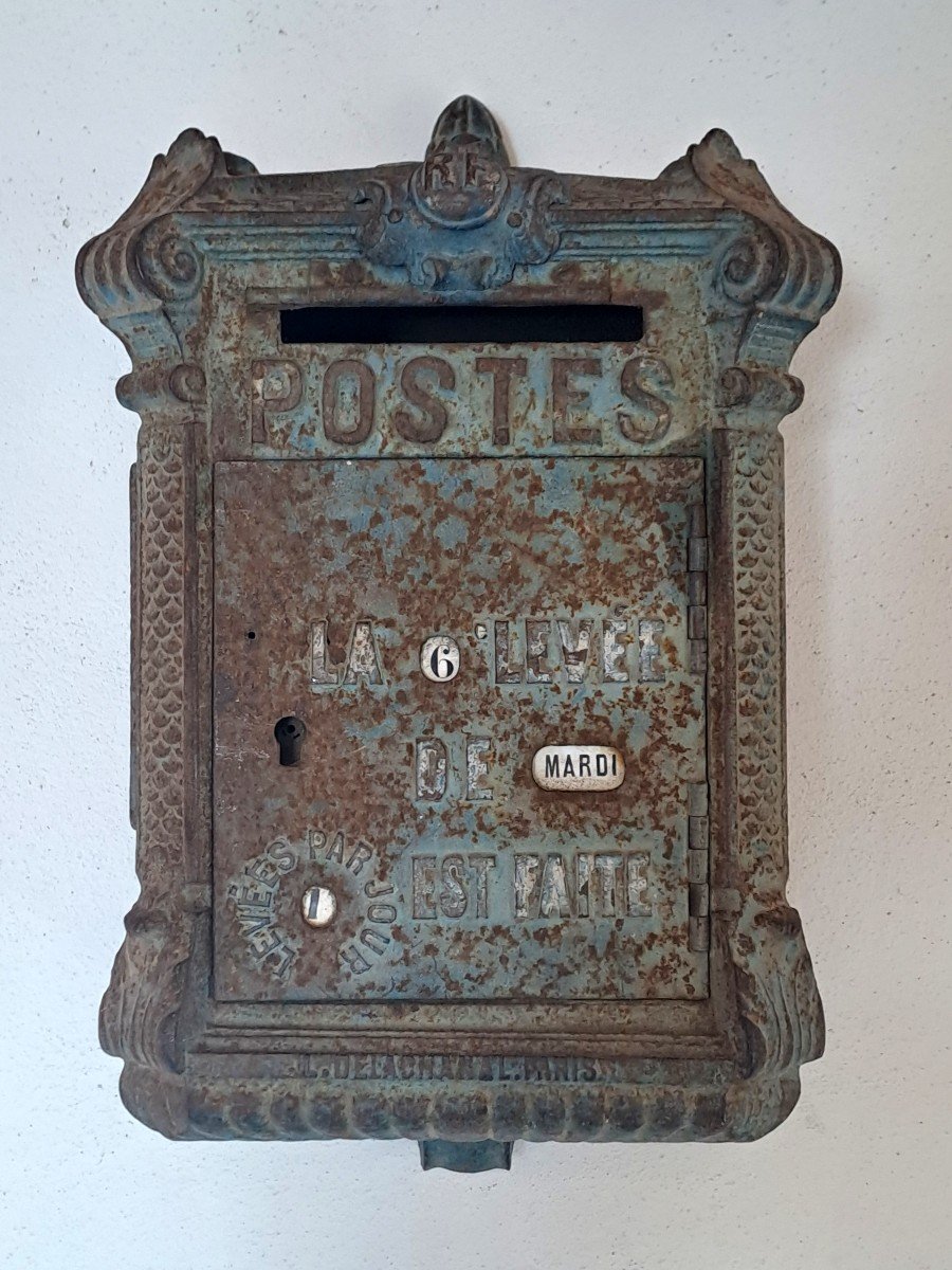 Boite Aux Lettres De La Poste - Modèle Delachanal En Fonte - Fin XIXème Siècle-photo-2