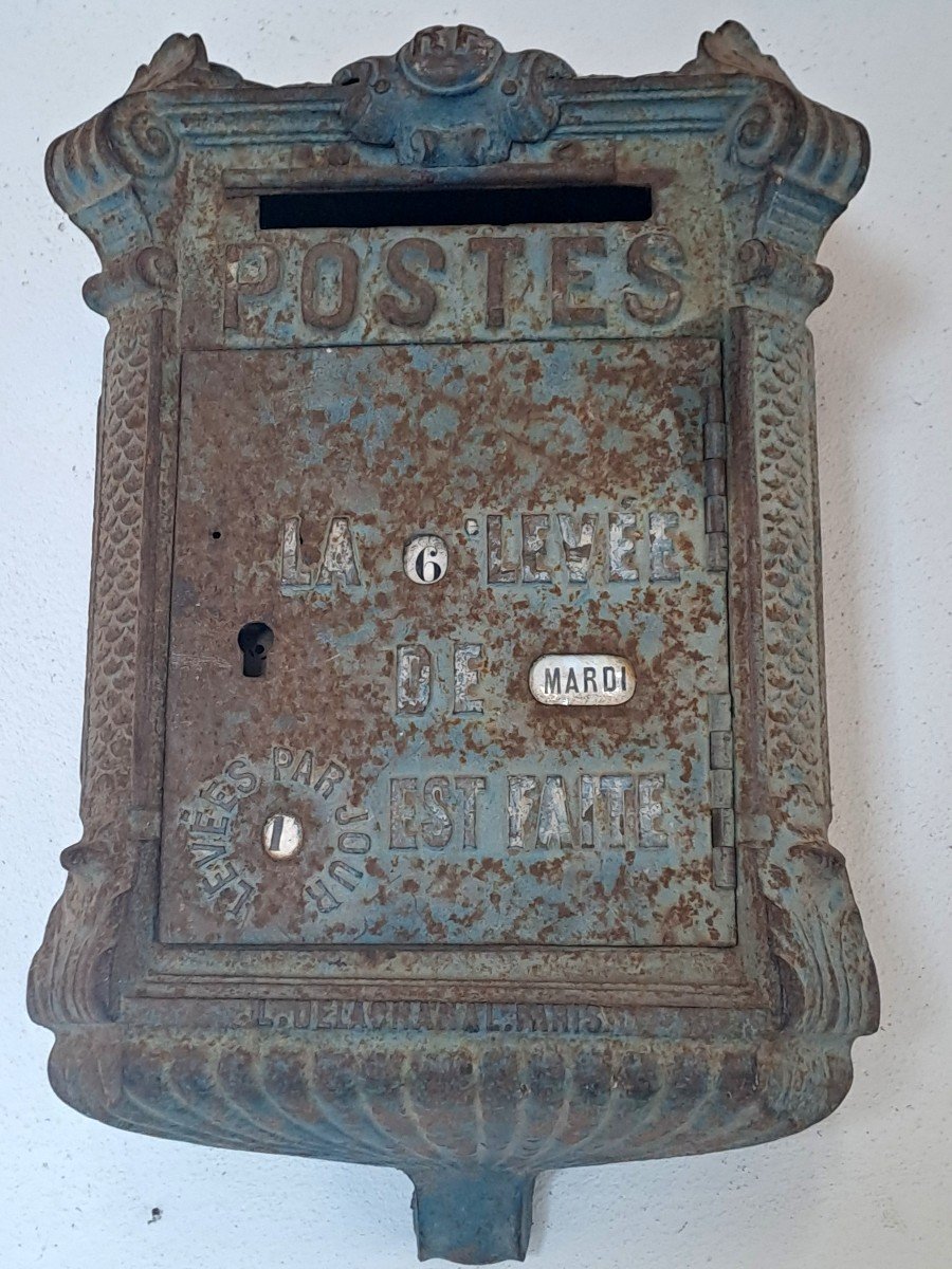Boite Aux Lettres De La Poste - Modèle Delachanal En Fonte - Fin XIXème Siècle-photo-4