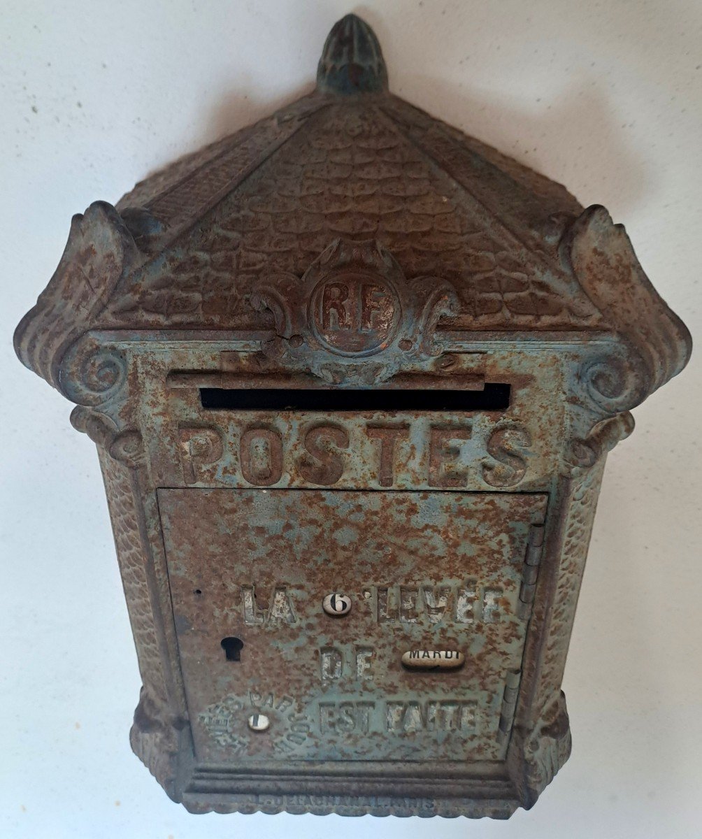 Boite Aux Lettres De La Poste - Modèle Delachanal En Fonte - Fin XIXème Siècle-photo-1