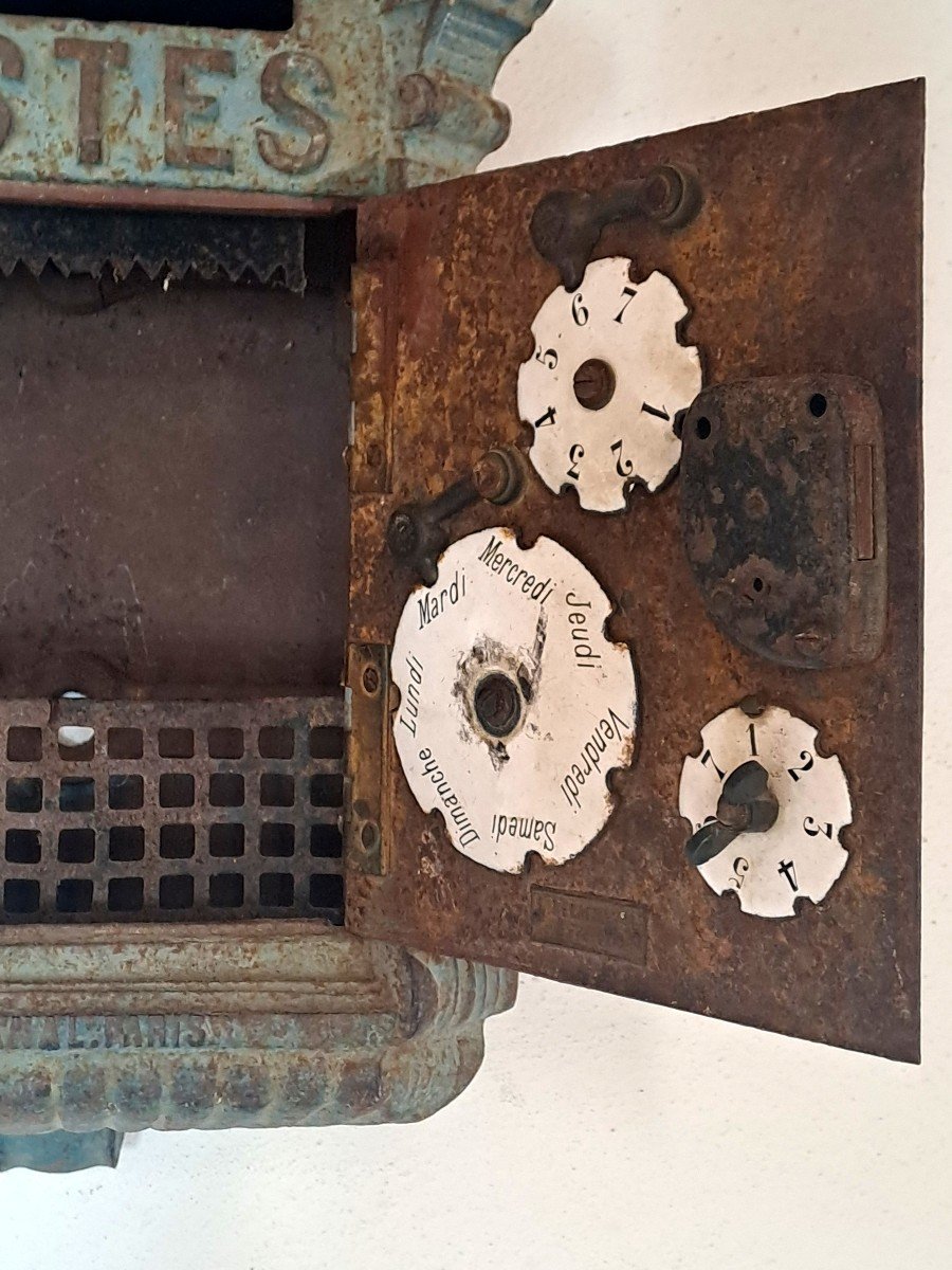 Post Office Mailbox - Cast Iron Delachanal Model - Late 19th Century-photo-3