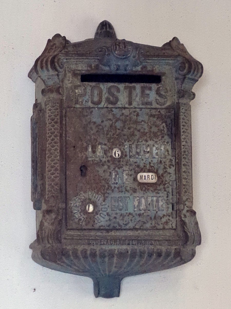 Boite Aux Lettres De La Poste - Modèle Delachanal En Fonte - Fin XIXème Siècle-photo-5