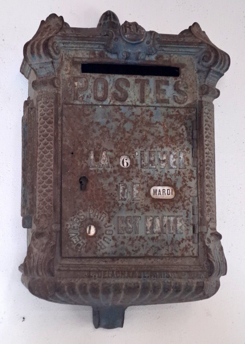 Boite Aux Lettres De La Poste - Modèle Delachanal En Fonte - Fin XIXème Siècle-photo-6