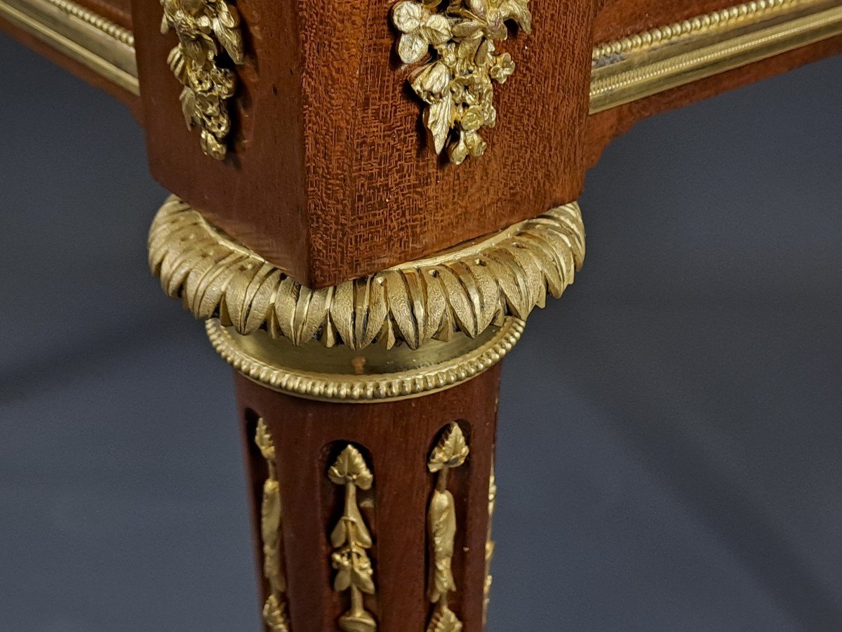 Louis XVI Center Table After Jean-henri Riesener-photo-4