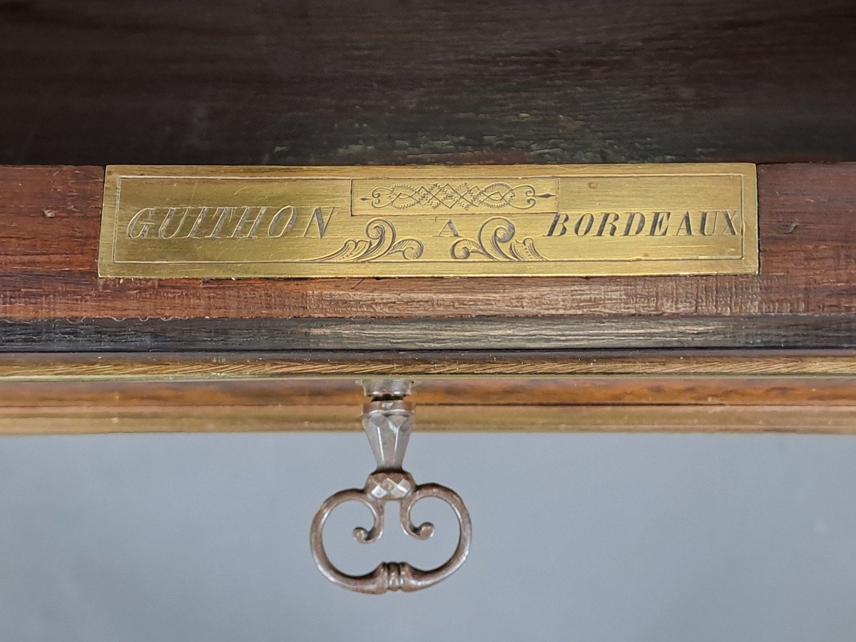 Bonheur Du Jour In Amboyna Burl Marquetry And Hard Stone Panels-photo-5