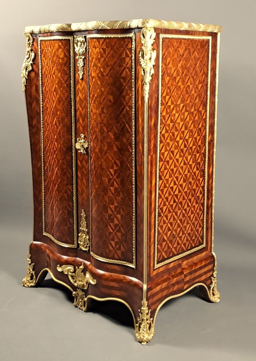 Important Cabinet Stamped Beurdeley In Paris-photo-2