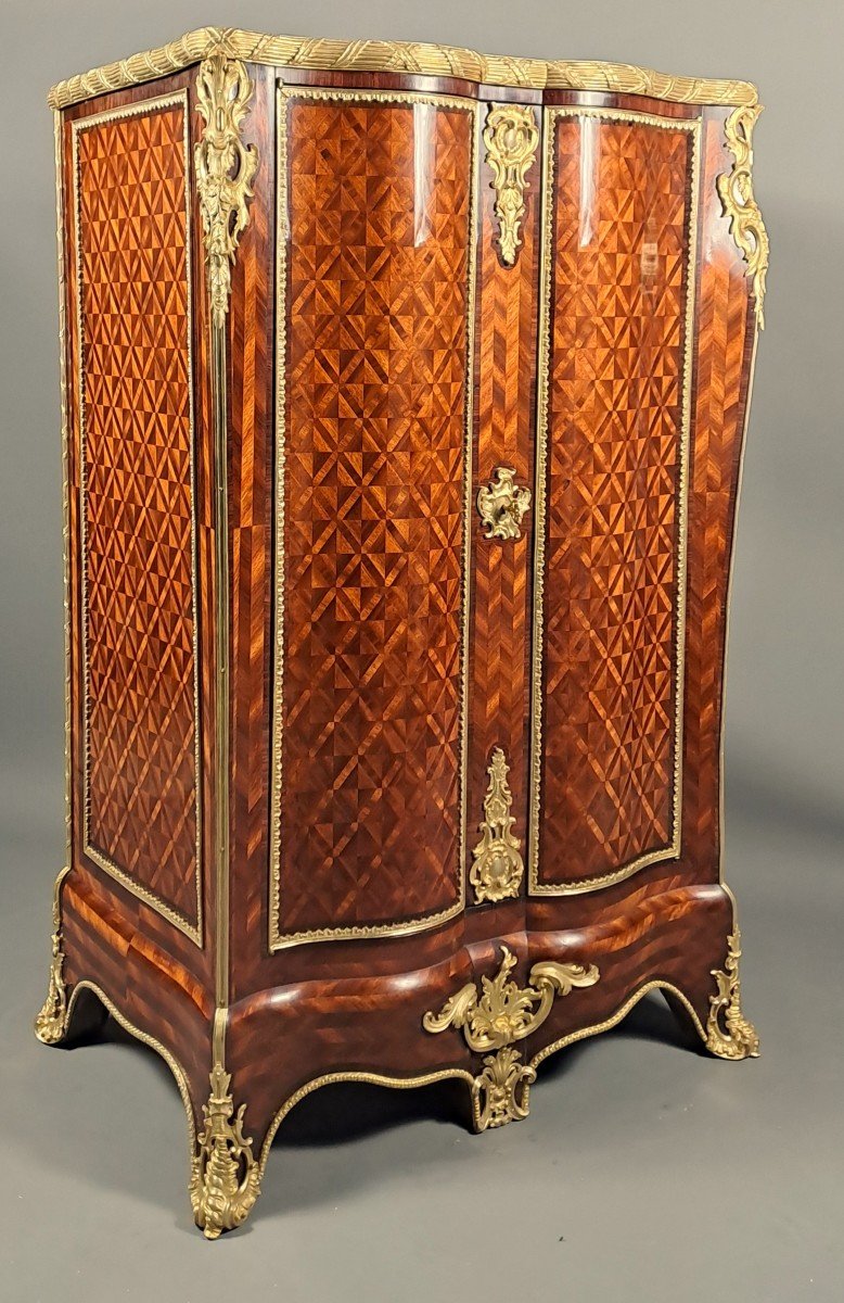 Important Cabinet Stamped Beurdeley In Paris-photo-4