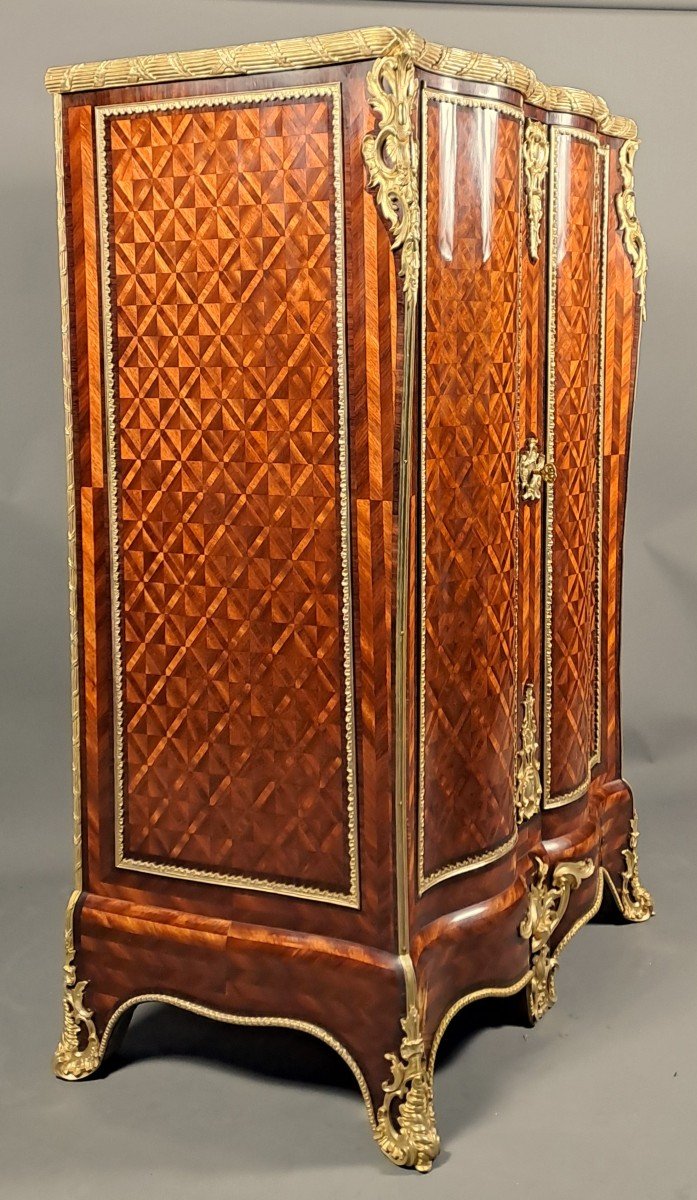 Important Cabinet Stamped Beurdeley In Paris-photo-5