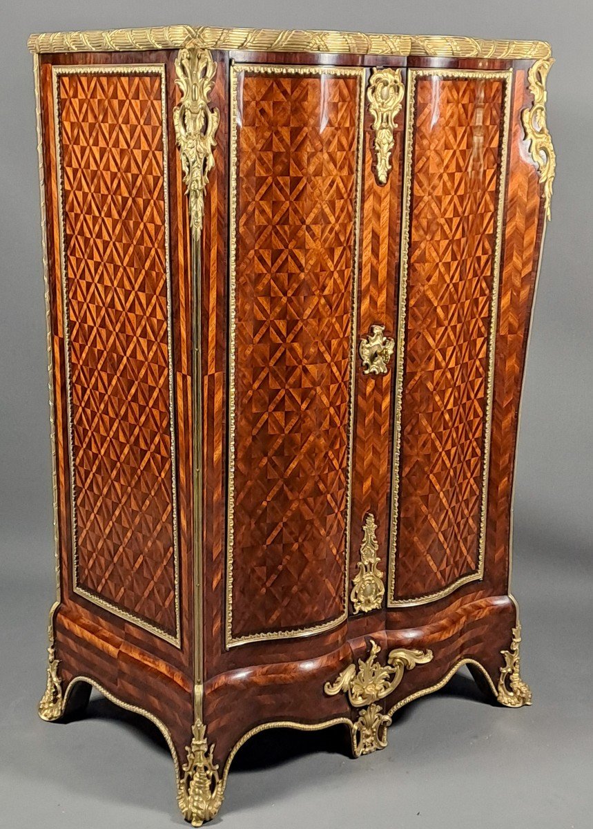 Important Cabinet Stamped Beurdeley In Paris-photo-6