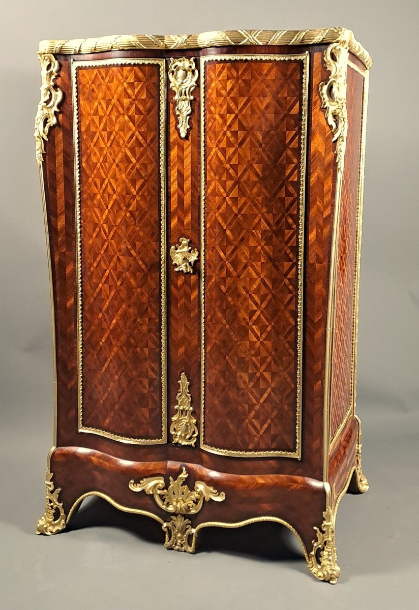 Important Cabinet Stamped Beurdeley In Paris