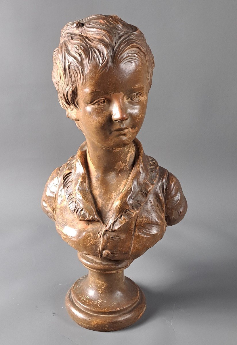 Buste En Terre Cuite d'Alexandre Brongniart d'Après Jean-antoine Houdon