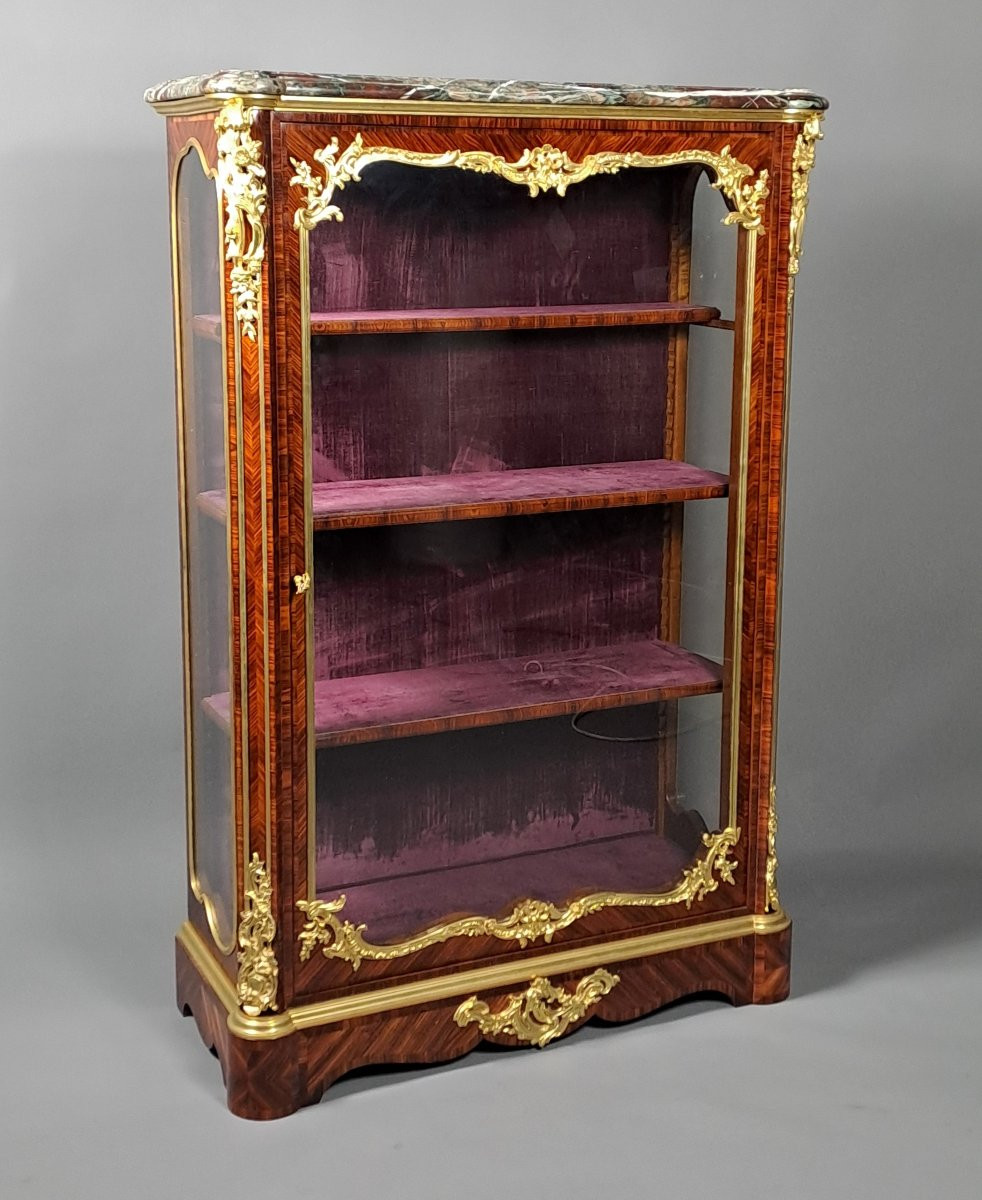Vitrine Napoléon III Estampillée Pecquereau à Paris -photo-4