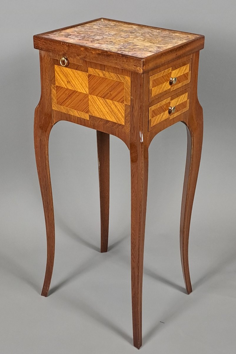 Small Smoking Table In Transitional Style Marquetry-photo-6