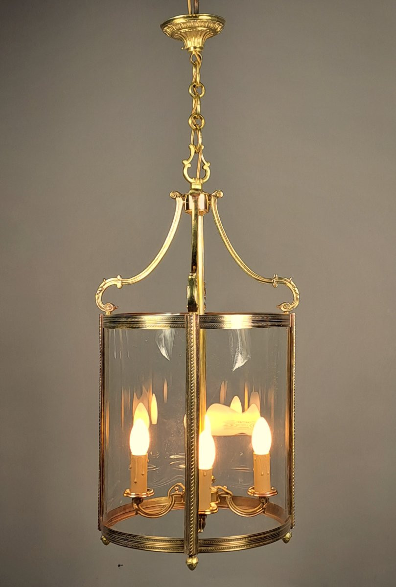 Louis XVI Style Gilt Bronze Vestibule Lantern-photo-3
