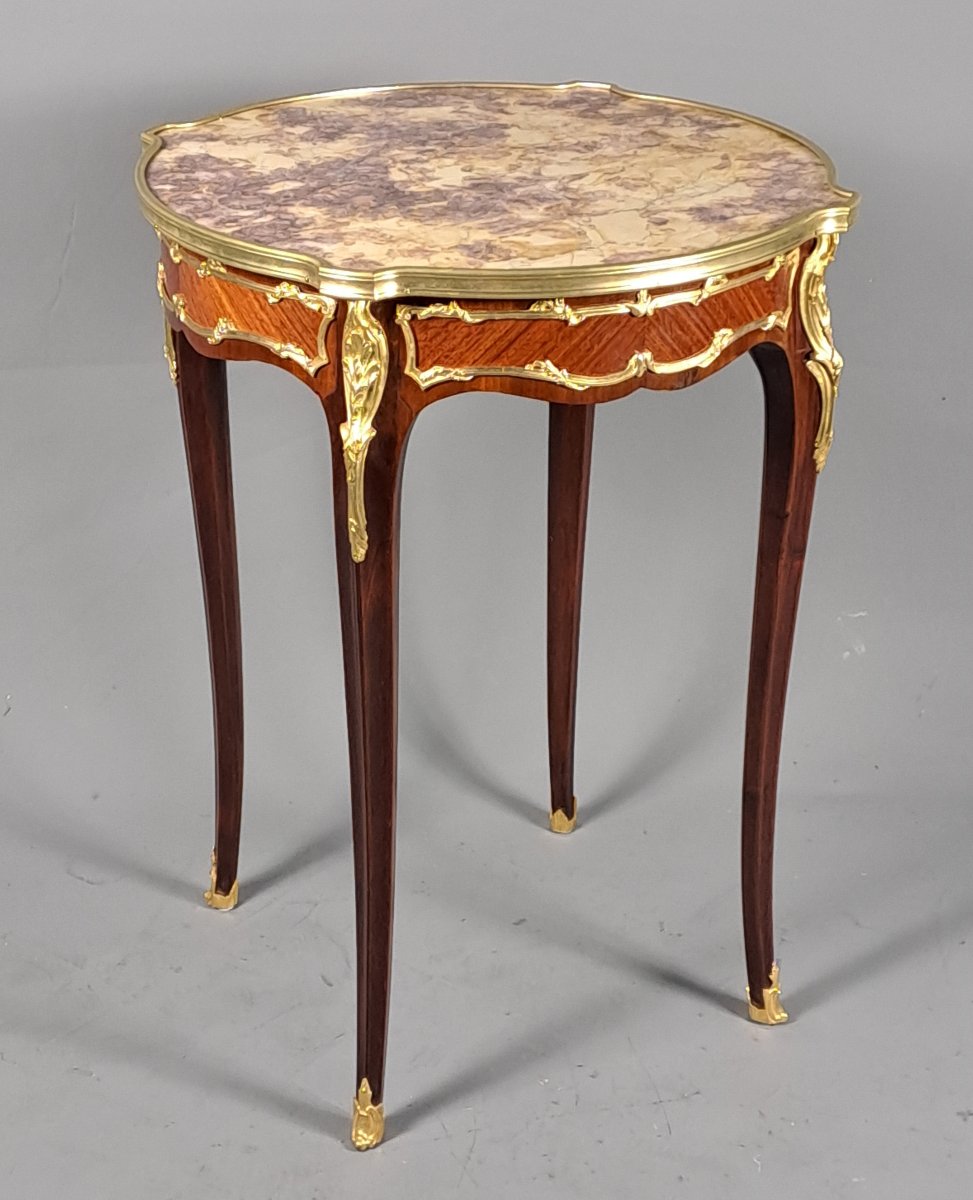 Louis XV Style Pedestal Table -photo-2
