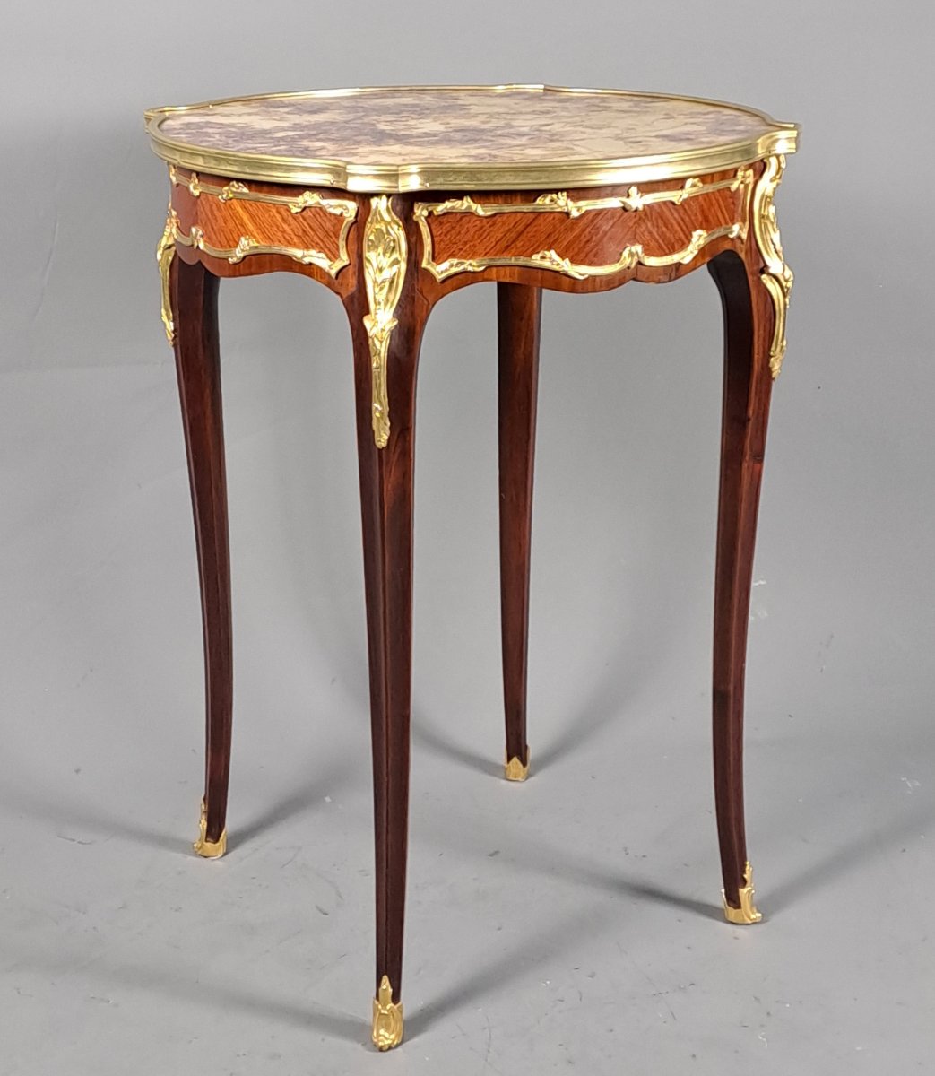 Louis XV Style Pedestal Table -photo-3