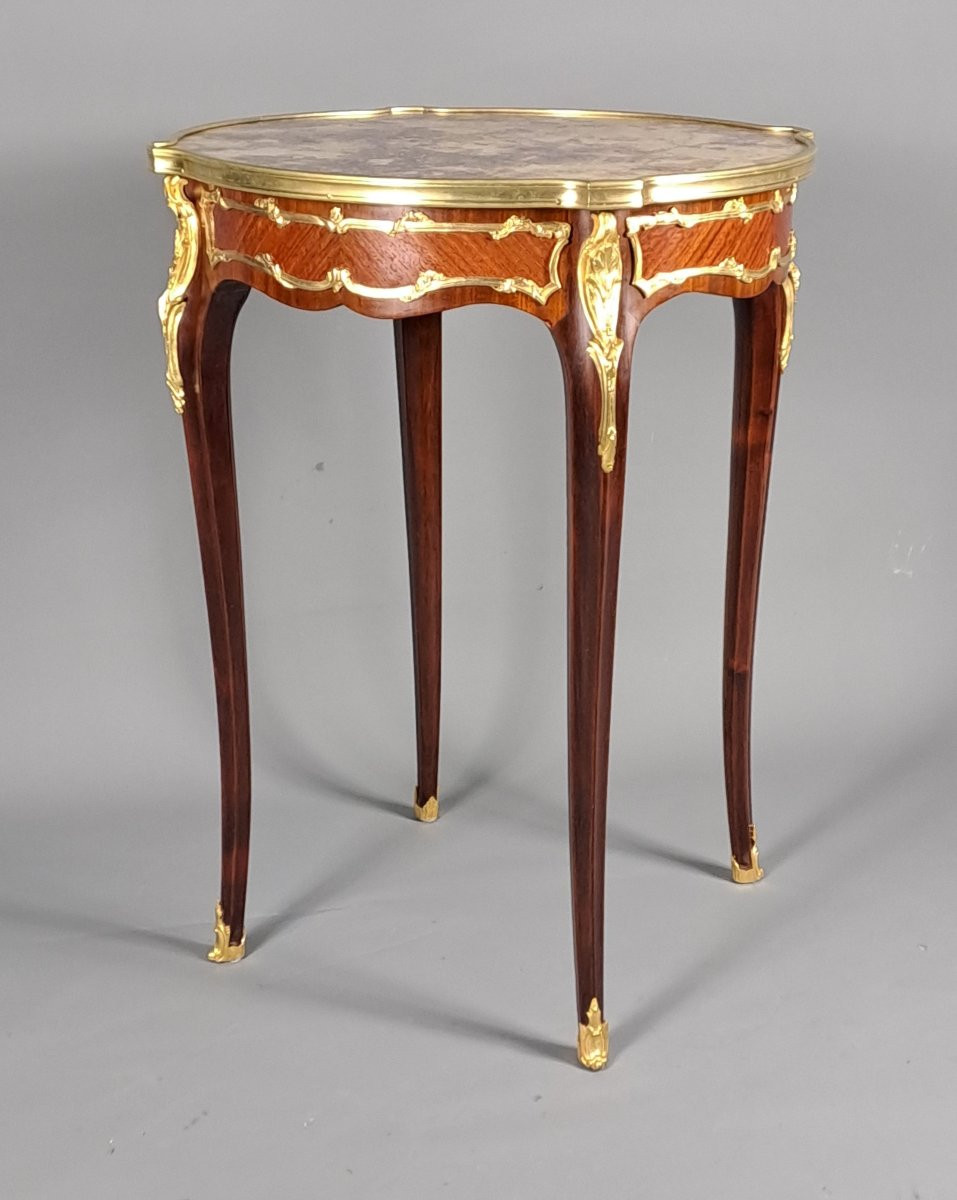 Louis XV Style Pedestal Table -photo-1