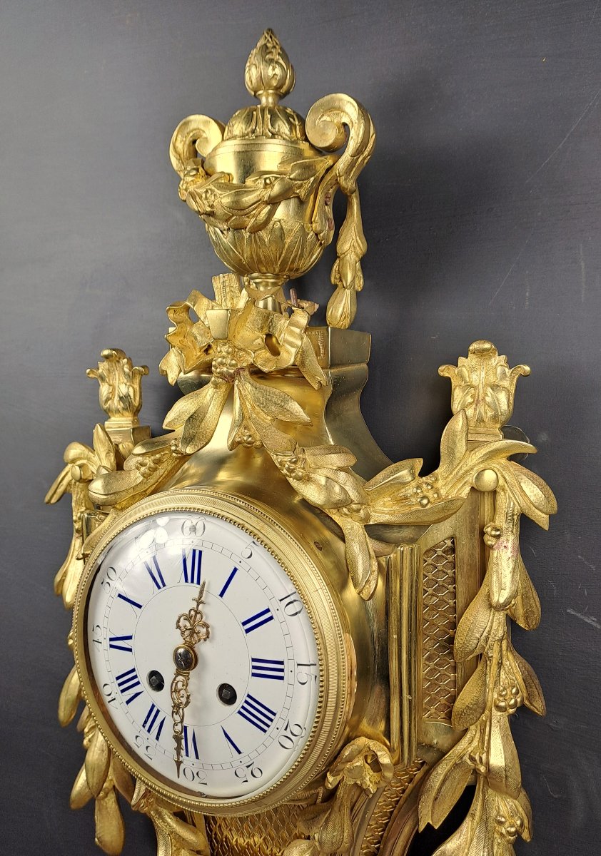 Louis XVI Style Gilt Bronze Cartel-photo-2