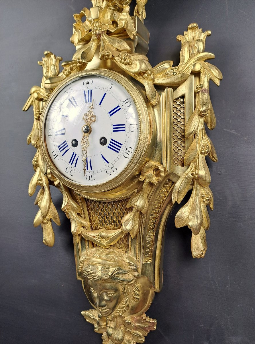 Louis XVI Style Gilt Bronze Cartel-photo-3