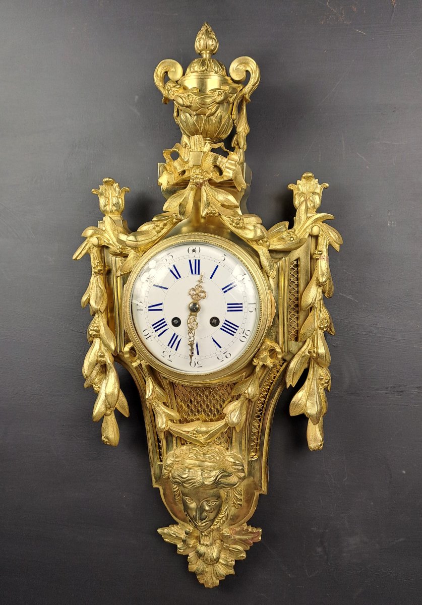 Louis XVI Style Gilt Bronze Cartel-photo-6