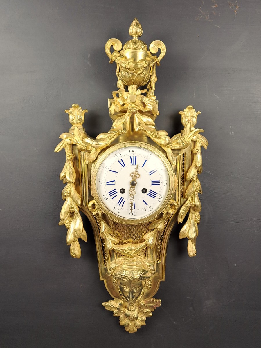 Louis XVI Style Gilt Bronze Cartel