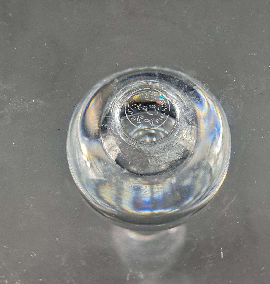 Large Baccarat Crystal Soliflore Vase By Boris Tabacoff, Pavot Model-photo-1