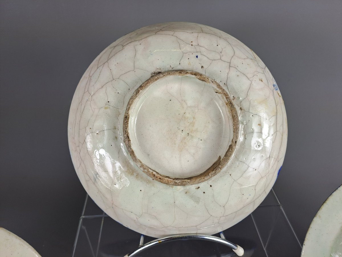 Collection Of Persian Glazed Ceramic Plates - Islamic Art - 18th Century -photo-4