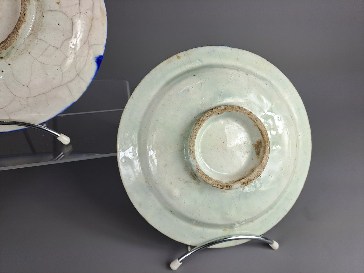 Collection Of Persian Glazed Ceramic Plates - Islamic Art - 18th Century -photo-5