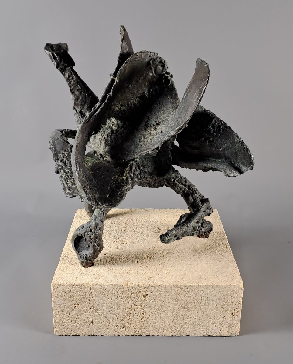 Brutalist School - Abstract Bronze With Green Patina -photo-2