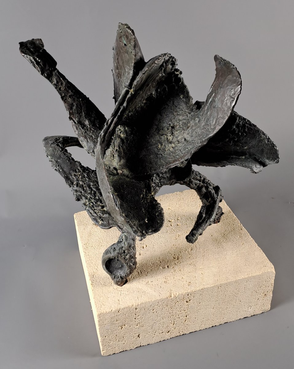 Brutalist School - Abstract Bronze With Green Patina -photo-1