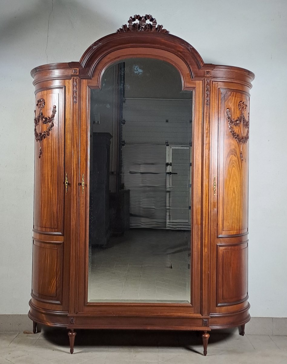 Louis XVI Style Solid Mahogany Bedroom Furniture-photo-2