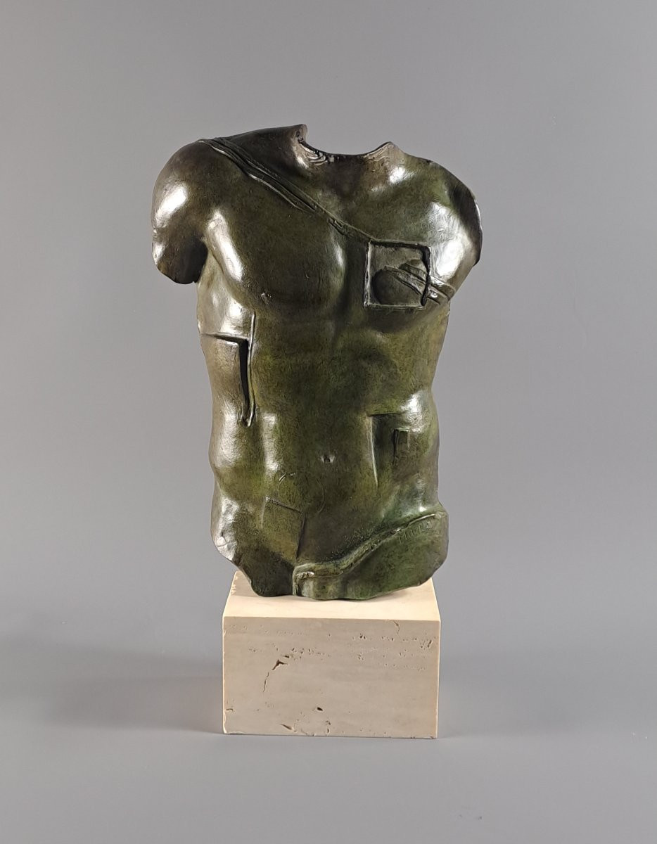 Igor Mitoraj (1944-2014) - Perseus - Bronze With Green Patina-photo-3