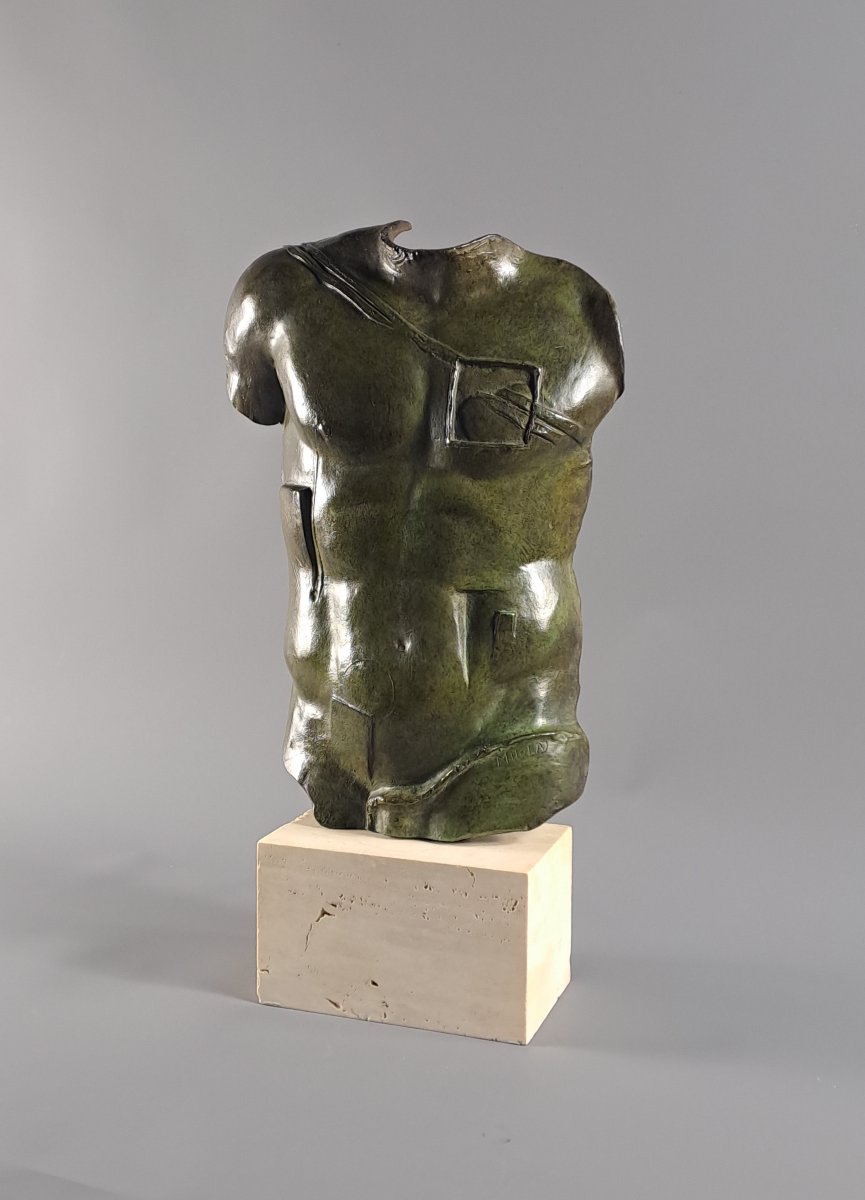 Igor Mitoraj (1944-2014) - Perseus - Bronze With Green Patina-photo-1