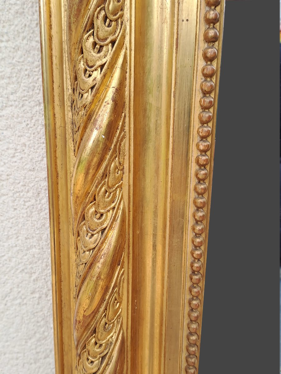 Large Louis XV Style Rocaille Mirror In Wood And Gilded Stucco-photo-3