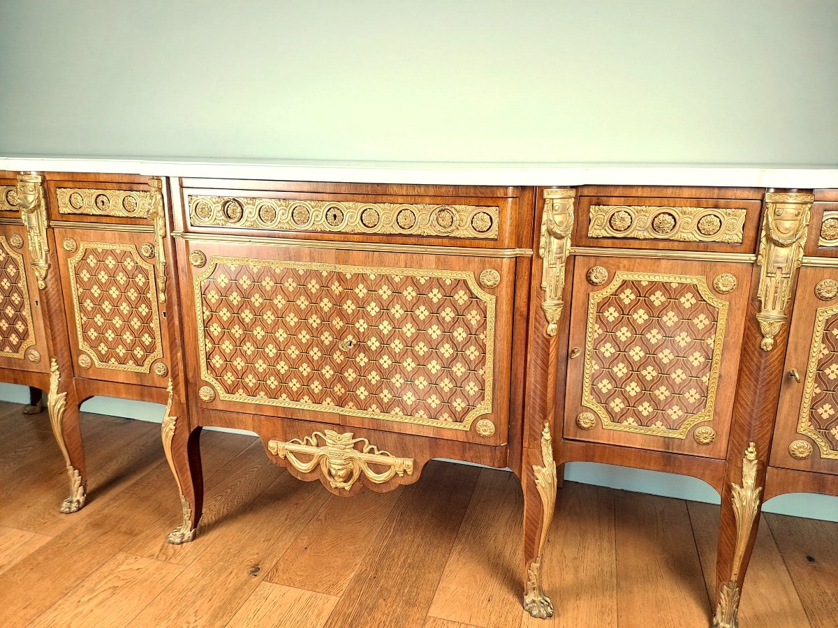 Exceptional Transitional-style Enfilade After Riesener-photo-4