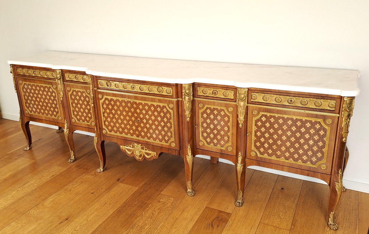 Exceptional Transitional-style Enfilade After Riesener-photo-3