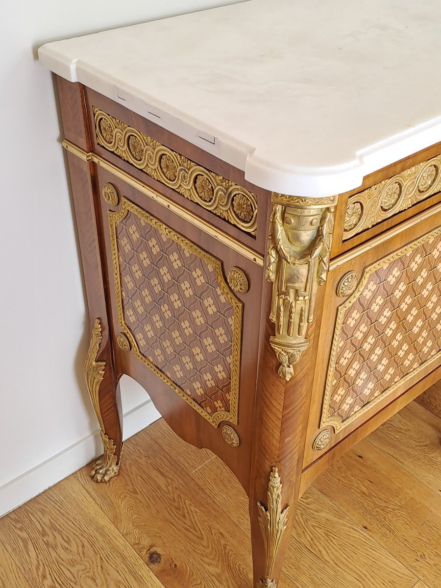 Exceptional Transitional-style Enfilade After Riesener-photo-4