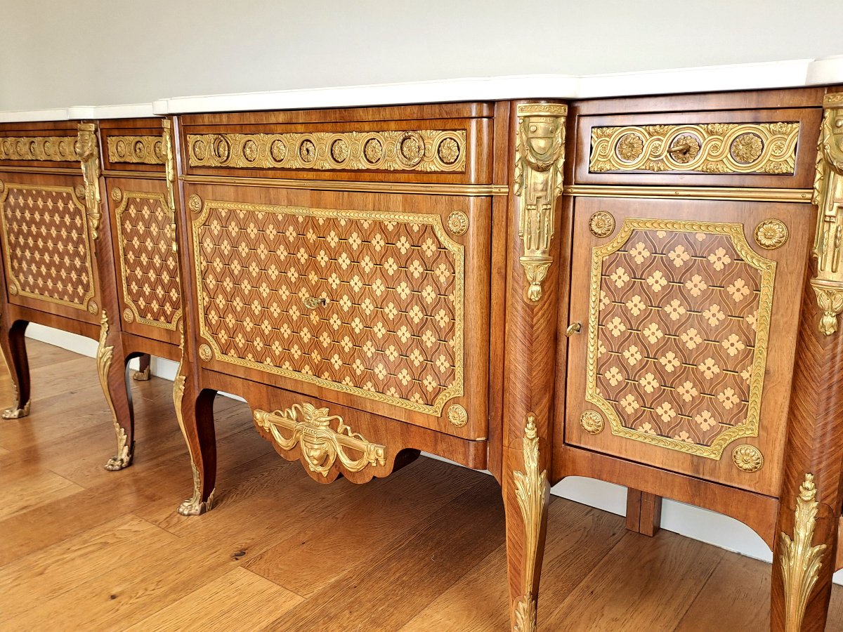 Exceptional Transitional-style Enfilade After Riesener-photo-7