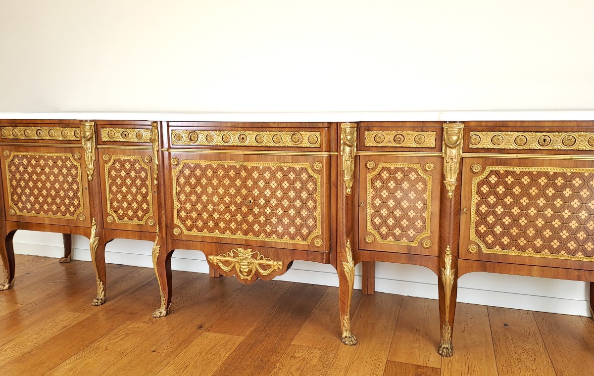 Exceptional Transitional-style Enfilade After Riesener
