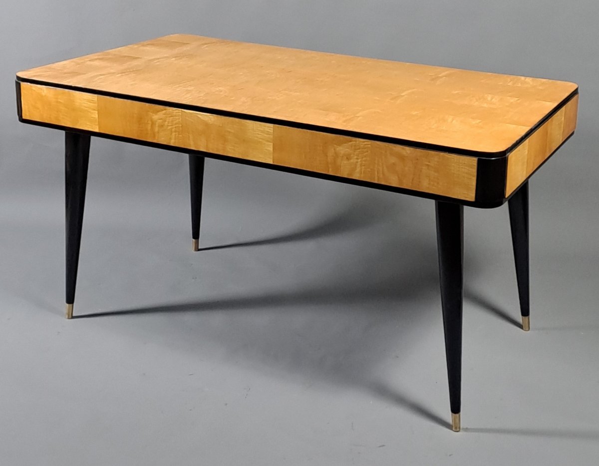 Rare ensemble de bureau – bibliothèque, bureau, fauteuils – design des années 50-photo-3